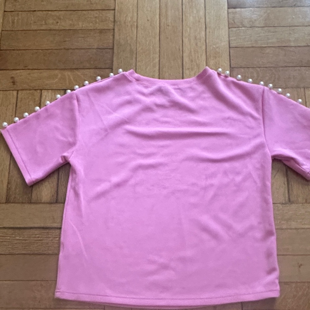 Pink Pearl-Trim top